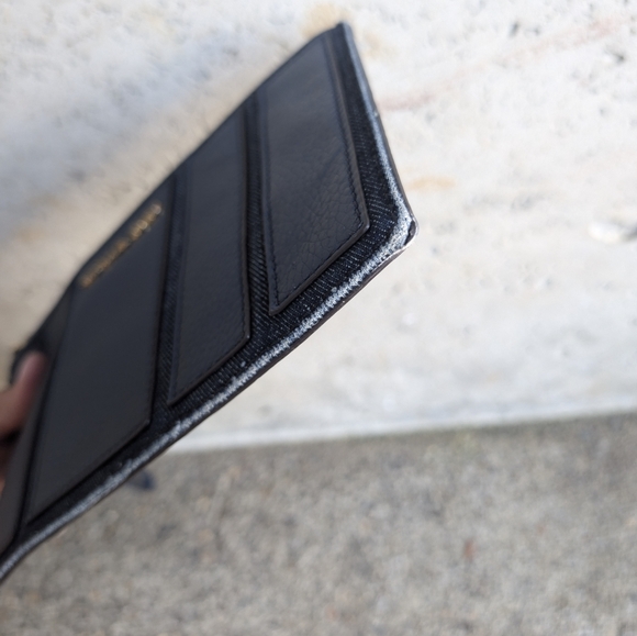 Michael Kors Denim & Leather Wristlet - Picture 10 of 14